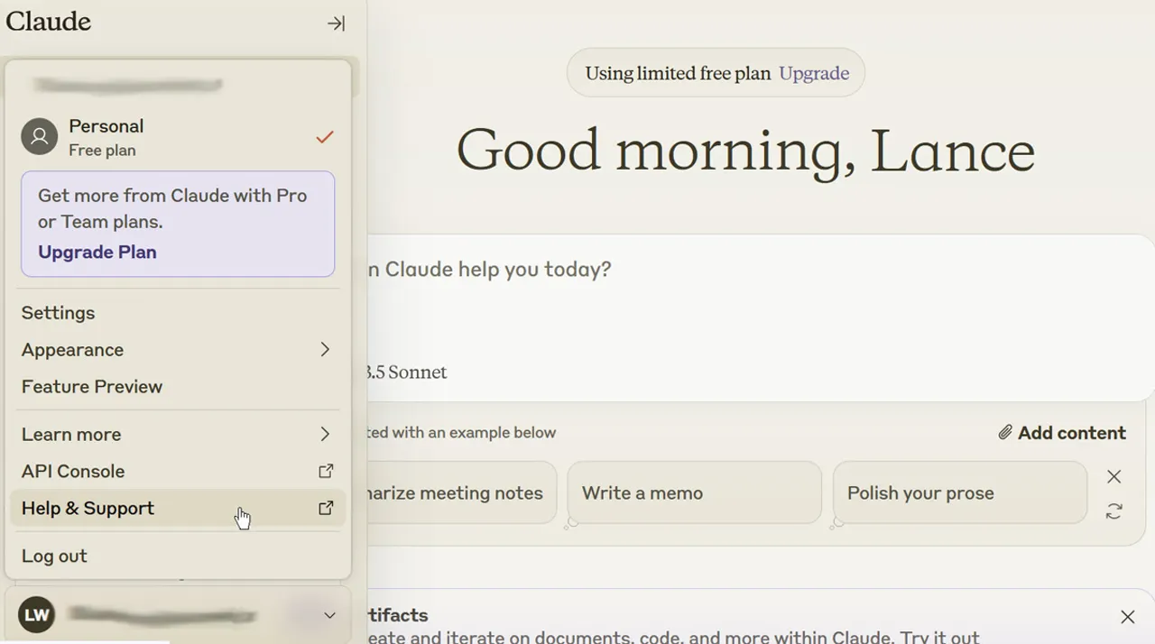 Qual o limite real do Claude Free