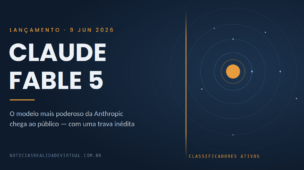 Capa: lançamento do Claude Fable 5 pela Anthropic em 9 de junho de 2026